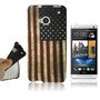 Schutzh�lle Retro Fahne USA Case f�r Handy HTC One M7 USA