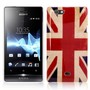 Hard Case H�lle Retro Fahne f�r Handy Sony Xperia miro ST23i