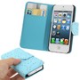 Schutzh�lle (Flip Quer) f�r Handy Apple iPhone 5 / 5s Hellblau