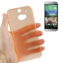 Schutzh�lle Case Ultra D�nn 0,3mm f�r Handy HTC One M8 / M8s Orange Transparent