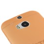 Schutzh�lle Case Ultra D�nn 0,3mm f�r Handy HTC One M8 / M8s Orange Transparent