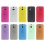 Schutzh�lle Case Ultra D�nn 0,3mm f�r Handy HTC One M8 / M8s Orange Transparent