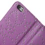  Handytasche Flip Strass f�r Case Handy Apple iPhone 6 (4,7 Zoll) Lila / Violett