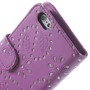  Handytasche Flip Strass f�r Case Handy Apple iPhone 6 (4,7 Zoll) Lila / Violett
