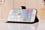 Schutzh�lle Tasche (Flip Quer) f�r Handy Apple iPhone 6 Plus Wei� / Schwarz