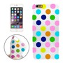 TPU Backcover H�lle gepunktet f�r Handy Apple iPhone 6 Wei� / Bunt