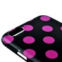TPU Backcover H�lle gepunktet f�r Handy Apple iPhone 6 Schwarz / Pink