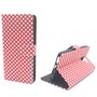 Handyh�lle Tasche f�r Handy Huawei Honor 7 Polka Dot Rot