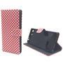 Handyh�lle Tasche f�r Handy Sony Xperia M5 Polka Dot Rot