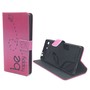 Handyh�lle Tasche f�r Handy Sony Xperia M5 Be Happy Pink