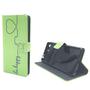 Handyh�lle Tasche f�r Handy Sony Xperia M5 Be Happy Gr�n