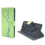 Handyh�lle Tasche f�r Handy Sony Xperia M5 Be Happy Gr�n