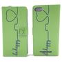  Handyh�lle Tasche f�r Case Handy Wiko Lenny 3 Be Happy Gr�n