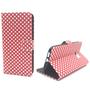 Handyh�lle Tasche f�r Handy HTC 10 Polka Dot Rot