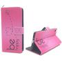 Handyh�lle Tasche f�r Handy Sony Xperia XA Be Happy Pink