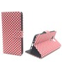 Handyh�lle Tasche f�r Handy LG G5 Polka Dot Rot