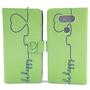 Handyh�lle Tasche f�r Handy LG G5 Be Happy Gr�n