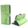 Handyh�lle Tasche f�r Handy LG G5 Be Happy Gr�n