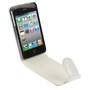 Tasche Flip Kroko f�r Handy Apple iPhone 4 / 4s wei�