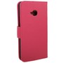 Handyh�lle Horizontal Flip mit Credit Card Slots f�r HTC One M7 Pink