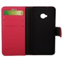 Handyh�lle Horizontal Flip mit Credit Card Slots f�r HTC One M7 Pink