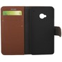 Handyh�lle Horizontal Flip mit Credit Card Slots f�r HTC One M7 Braun