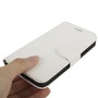 Handyh�lle Horizontal Flip mit Credit Card Slots f�r HTC One M7 Weiss