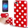 Schutzh�lle TPU Punkte Case f�r Handy Blackberry Z10 rot