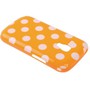 Schutzh�lle TPU Punkte Case f�r Handy Samsung Galaxy S Duos S7562 orange