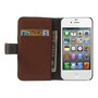 Schutzh�lle Handytasche (Flip Quer) f�r Handy Apple iPhone 4 / 4s braun