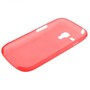 Schutzh�lle Case Ultra D�nn 0,3mm f�r Handy Samsung Galaxy S3 mini i8190 / i8195 / i8200 Rot Transparent