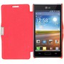 Handyh�lle Tasche f�r LG Optimus L7 / P700 rot geb�rstet