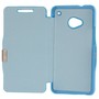 Handyh�lle Tasche f�r HTC One / M7 blau geb�rstet