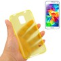 Schutzh�lle Case Ultra D�nn 0,3mm f�r Handy Samsung Galaxy S5 / S5 Neo gelb Transparent
