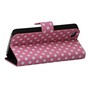 Schutzh�lle Tasche (Flip Quer) f�r Handy Apple iPhone 4 / 4s Rosa / Wei�