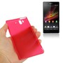 Schutzh�lle Case Ultra D�nn 0,3mm f�r Handy Sony Xperia Z / L36H / C660X Rot Transparent