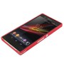 Schutzh�lle Case Ultra D�nn 0,3mm f�r Handy Sony Xperia Z / L36H / C660X Rot Transparent