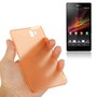 Schutzh�lle Case Ultra D�nn 0,3mm f�r Handy Sony Xperia Z / L36H / C660X Orange Transparent
