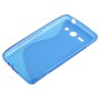 Handyh�lle Silikon Case (S-Curve) f�r Handy Huawei Ascend Y530 Blau transparent