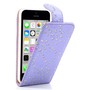 Schutzh�lle Handy Case f�r Handy Apple iPhone 5c Strass Lila Violett