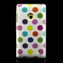 Schutzh�lle TPU Case f�r Handy Nokia Lumia 520 525 Wei� / Bunt