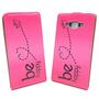 Handyh�lle Tasche f�r Handy Samsung Galaxy A3 Be Happy Pink