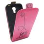 Handyh�lle Tasche f�r Handy Samsung Galaxy S4 Mini Be Happy Pink