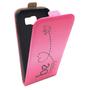 Handyh�lle Tasche f�r Handy Samsung Galaxy S6 Be Happy Pink