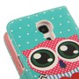 Schutzh�lle Handytasche (Flip Quer) f�r Handy Samsung Galaxy S4 Mini GT-I9190 / S4 Mini Duos GT-I9192 Eule mit Herz