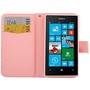 Schutzh�lle Handytasche (Flip Quer) f�r Handy Nokia Lumia 520 Eule auf Ast