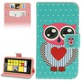 Schutzh�lle Handytasche (Flip Quer) f�r Handy Nokia Lumia 520 Eule mit Herz