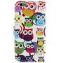 Schutzh�lle Handytasche (Flip Quer) f�r Handy Apple iPhone 6 Plus Bunte Eulen Versammlung