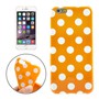 TPU Backcover H�lle gepunktet f�r Handy Apple iPhone 6 Plus Orange / Wei�
