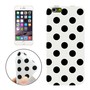 TPU Backcover H�lle gepunktet f�r Handy Apple iPhone 6 Plus Wei� / Schwarz